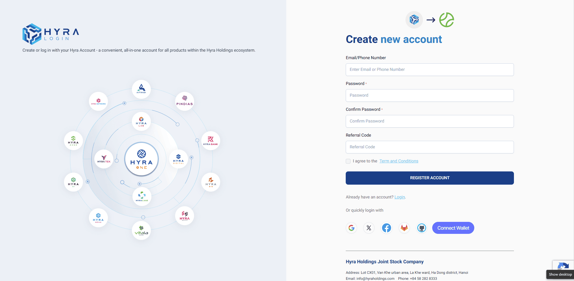 Account Creation Options
